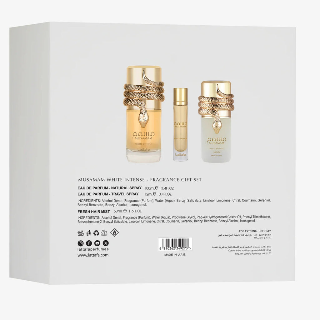 Musamam White Intense 3pcs Gift Set Lattafa