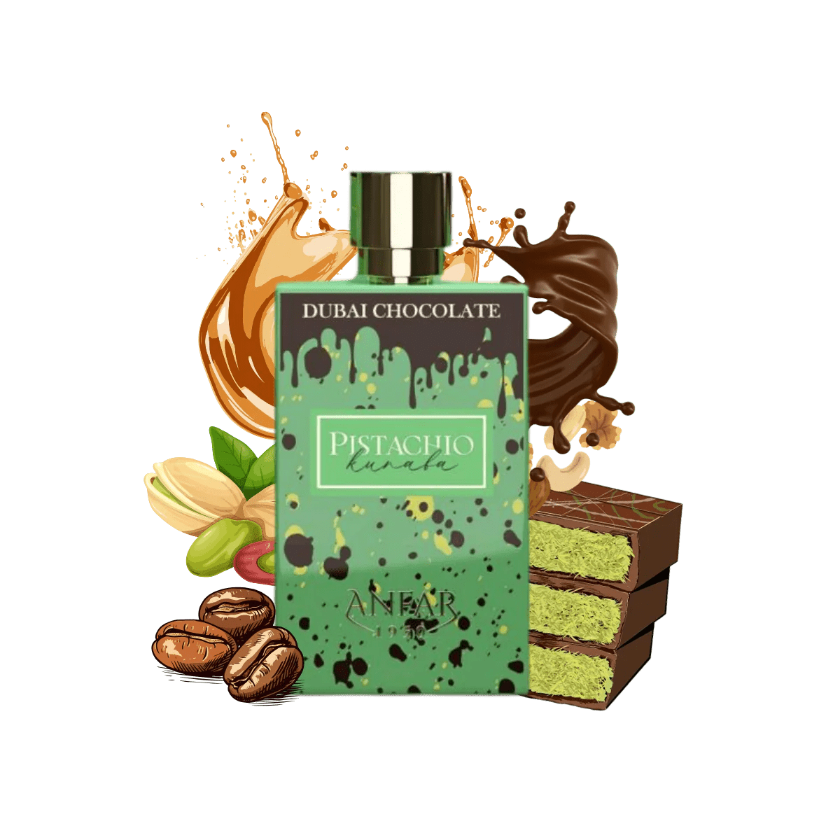 Pistachio Kunafa 80 ml (Dubai Chocolate) - Anfar